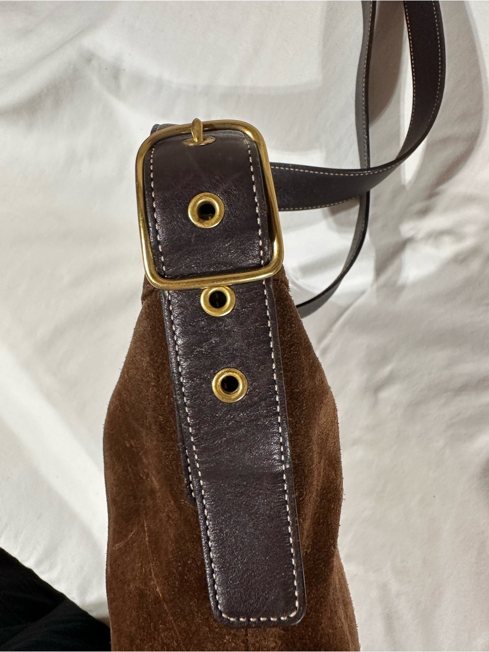 Vintage Coach 9234 Legacy Brown Suede Shoulder/Messenger Bag. - Picture 4 of 9